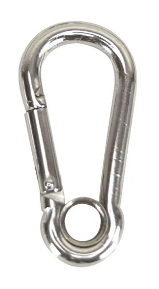 S-1113C – WHITECAP IND Carabiner, Snap Lock Gourd shaped 9/16 Inch Inside Diameter 4 Inch Length Silver Stainless Ste...